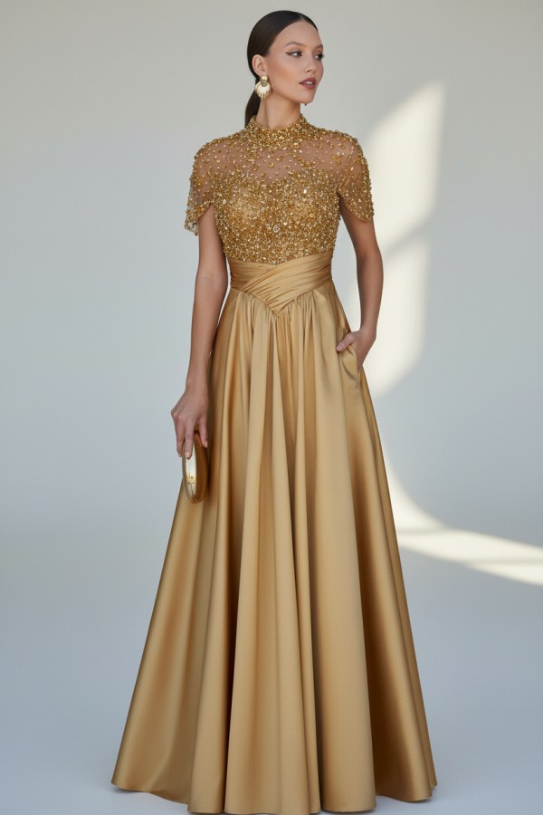 Elegante Abendkleider Lang Dunkel Grün Ballkleider Glitzer Online