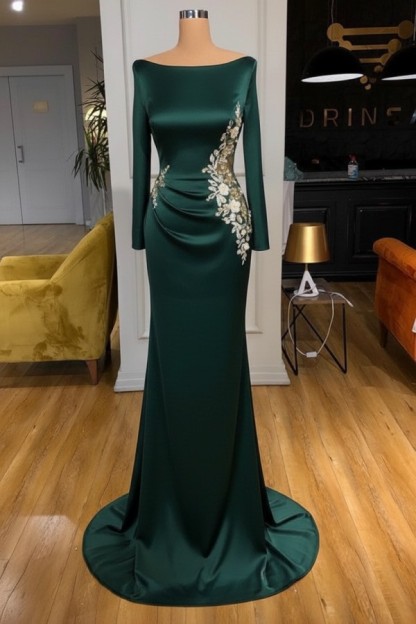 Elegante Abendkleider Lang Weiße Mit Ärmel Ballkleider Glitzer