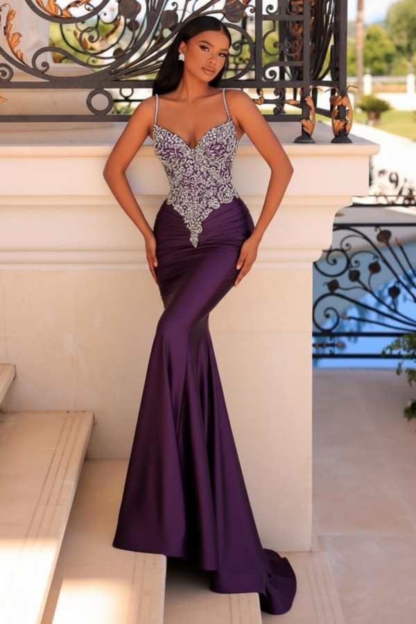 Elegante Abendkleider Grün | Abiballkleider mit Glitzer