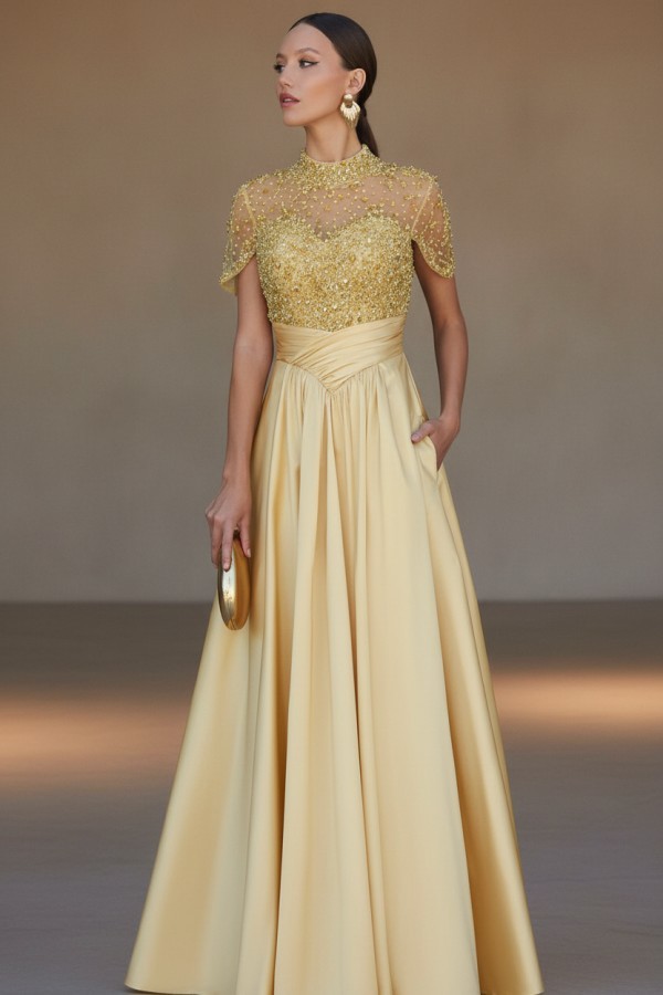 Elegante Abendkleider Lang Dunkel Grün Ballkleider Glitzer Online