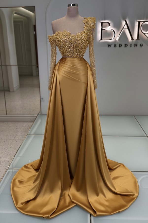 Luxus Abendkleider Lang Glitzer Ballkleider Abiballkleider Mit Ärmel