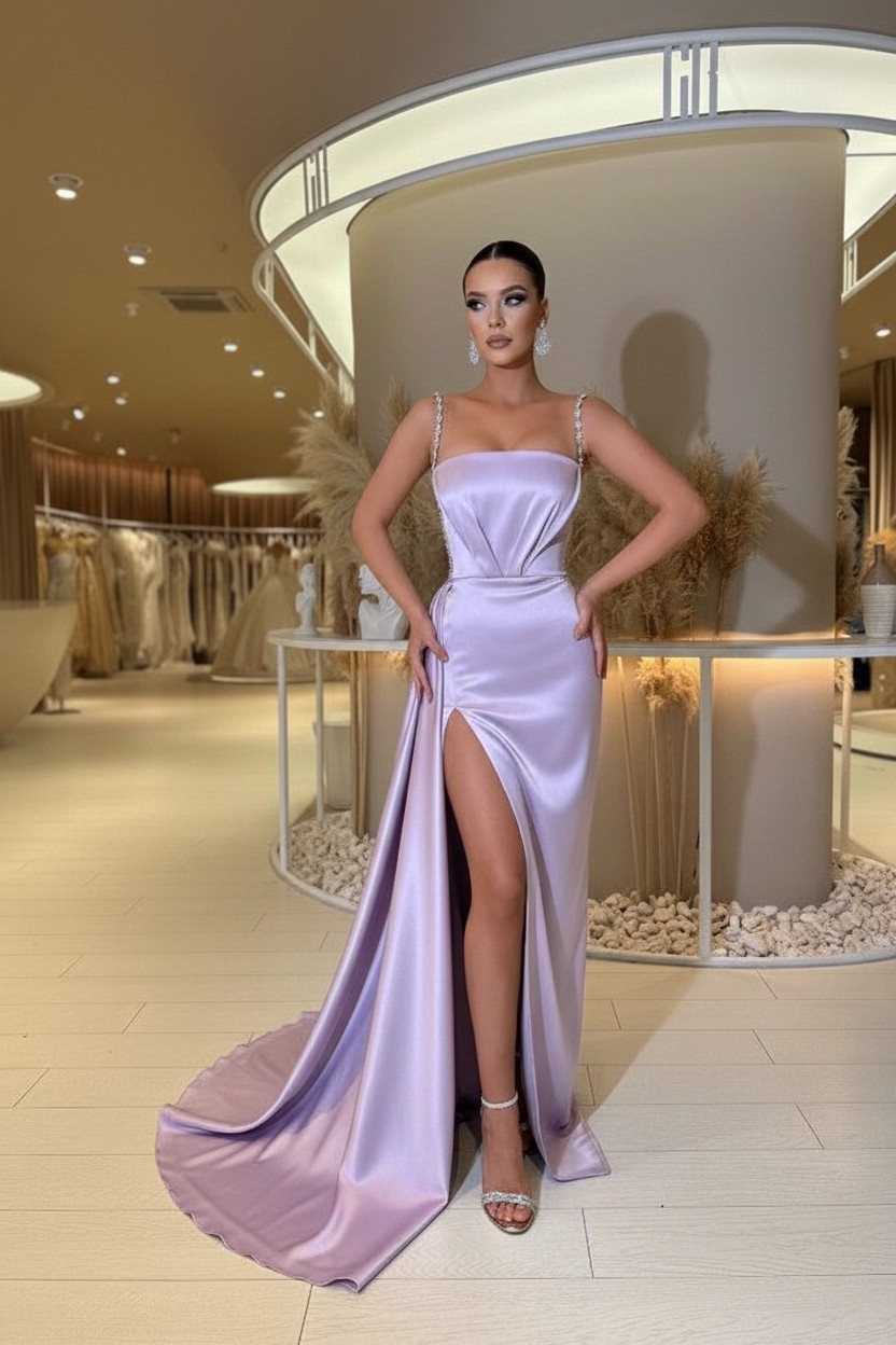 Designer Abendkleider Lang Grün | Abiballkleider mit Glitzer