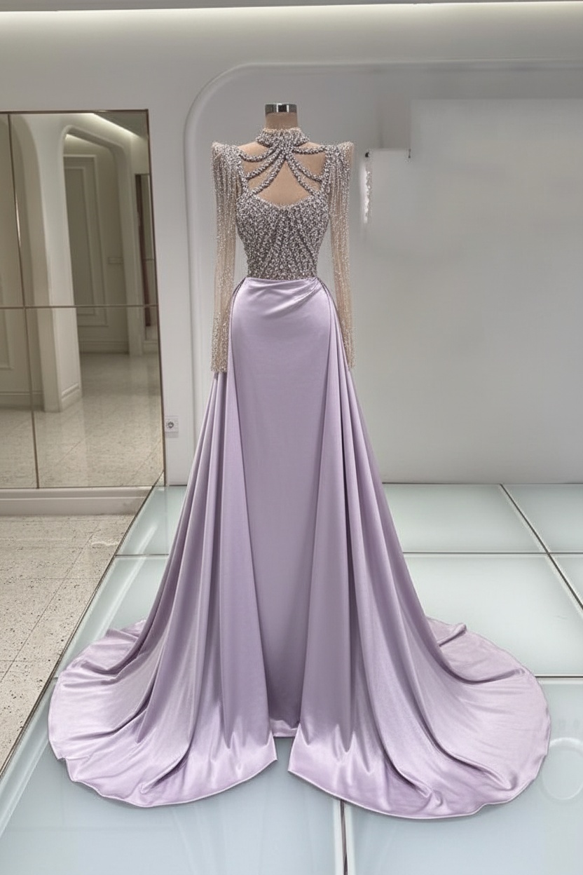 Schwarzes Abendkleid Lang Mit Ärmel Ballkleider Abiballkleider Online