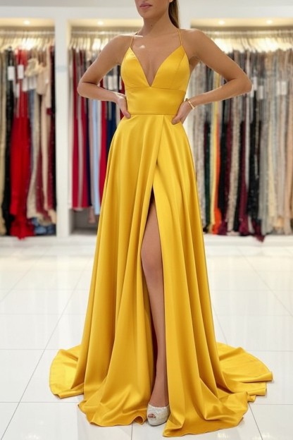 Schlichtes Abendkleid König Blau | Abiballkleider Lang Günstig