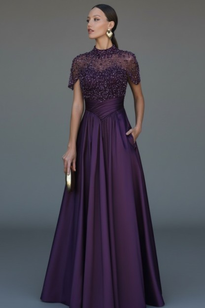 Elegante Abendkleider Lang Dunkel Grün Ballkleider Glitzer Online