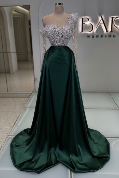 Luxus Abendkleider Lang Glitzer Ballkleider Abiballkleider Mit Ärmel