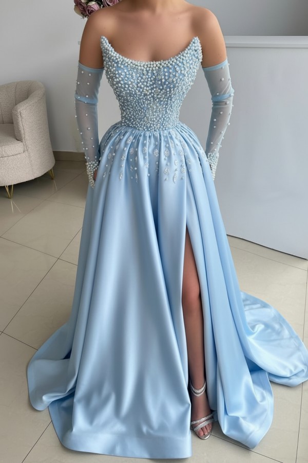 Seladongrüne Ballkleider Lang Glitzer Abendkleider Abiballkleider Günstig