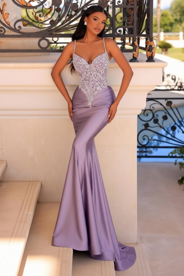 Elegante Abendkleider Grün | Abiballkleider mit Glitzer