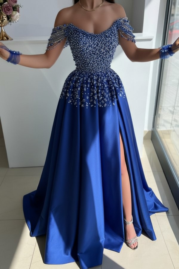 Luxus Abendkleider Lang Grün | Abiballkleider mit Glitzer