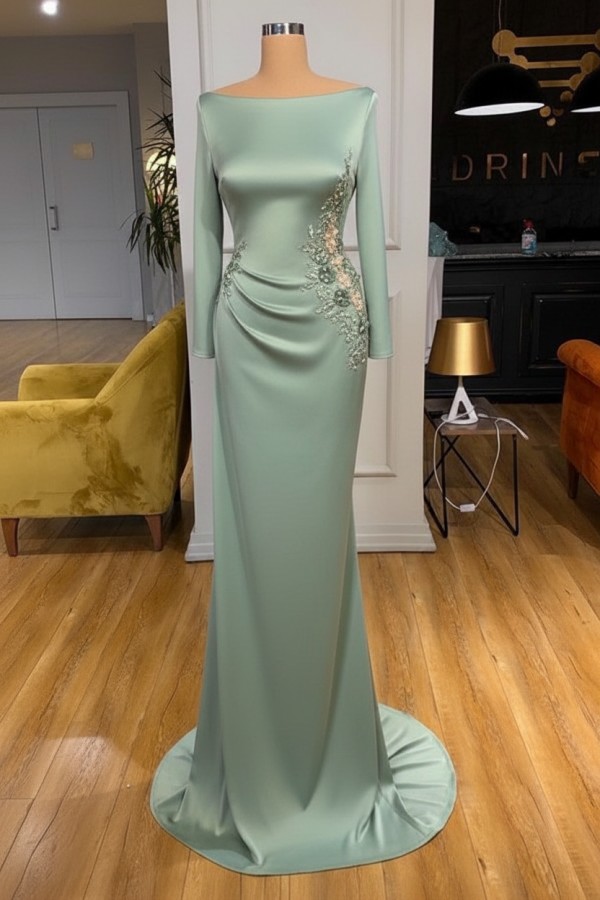 Elegante Abendkleider Lang Weiße Mit Ärmel Ballkleider Glitzer