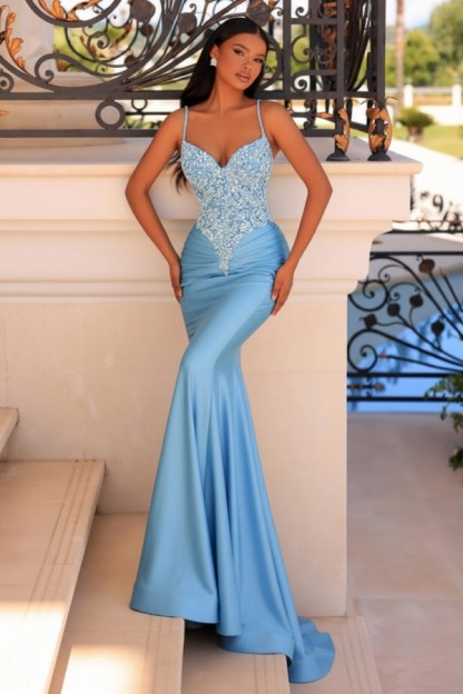 Elegante Abendkleider Grün | Abiballkleider mit Glitzer