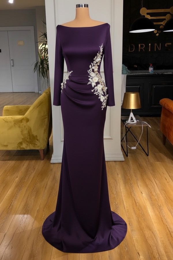 Elegante Abendkleider Lang Weiße Mit Ärmel Ballkleider Glitzer