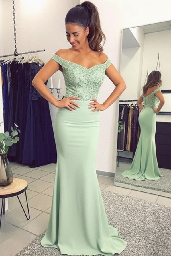 Navy Blau Spitze Abendkleid Abiballkleider | Abendkleider Lang Günstig Meerjungfrau