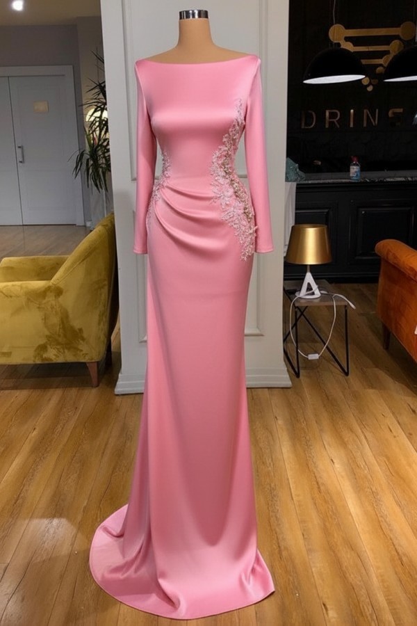 Elegante Abendkleider Lang Weiße Mit Ärmel Ballkleider Glitzer