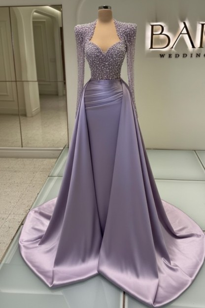 Weiße Abendkleider Mit Ärmel | Abiballkleider Lang Mit Glitzer