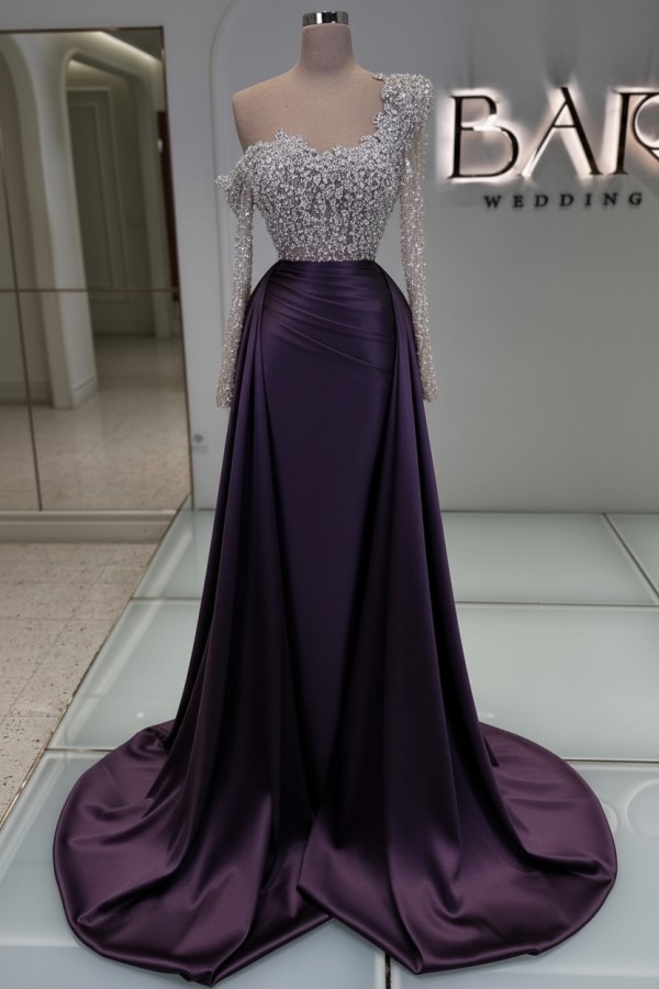 Luxus Abendkleider Lang Glitzer Ballkleider Abiballkleider Mit Ärmel