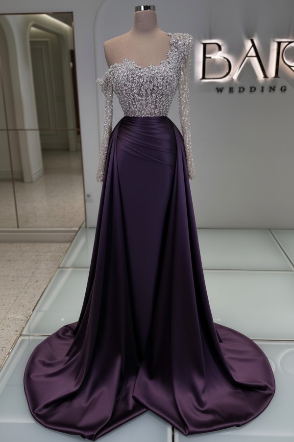 Luxus Abendkleider Lang Glitzer Ballkleider Abiballkleider Mit Ärmel