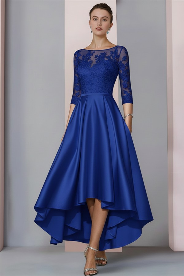 Schwarzes Brautmutterkleid Kurz | Brautmutterkleider mit Ärmel