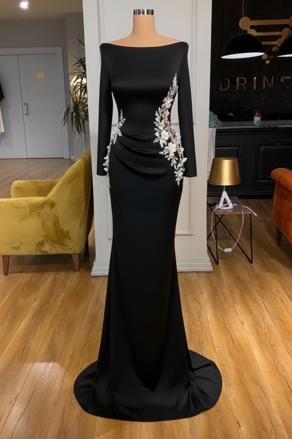 Elegante Abendkleider Lang Weiße Mit Ärmel Ballkleider Glitzer