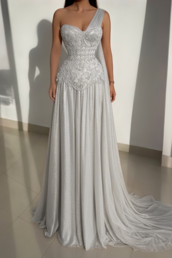 Schöne Abendkleider Lang Rosa Ballkleider mit Spitze