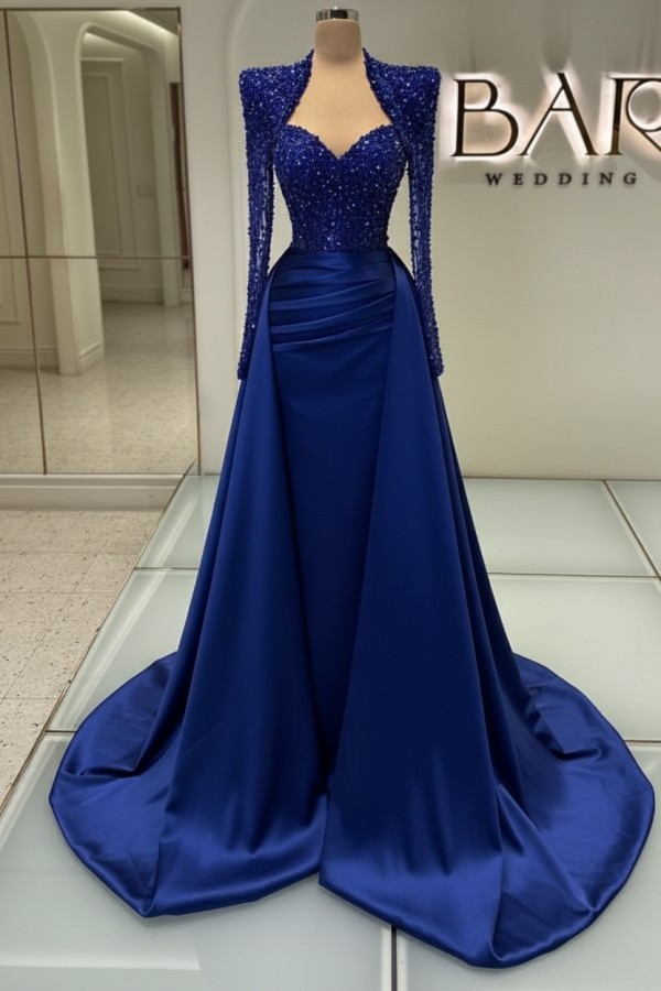 Weiße Abendkleider Mit Ärmel | Abiballkleider Lang Mit Glitzer