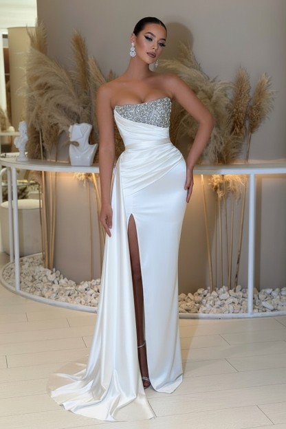 Sage Abendkleider Lang Günstig | Abiballkleider mit Glitzer