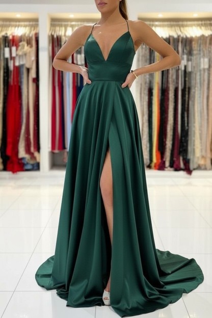 Schlichtes Abendkleid König Blau | Abiballkleider Lang Günstig