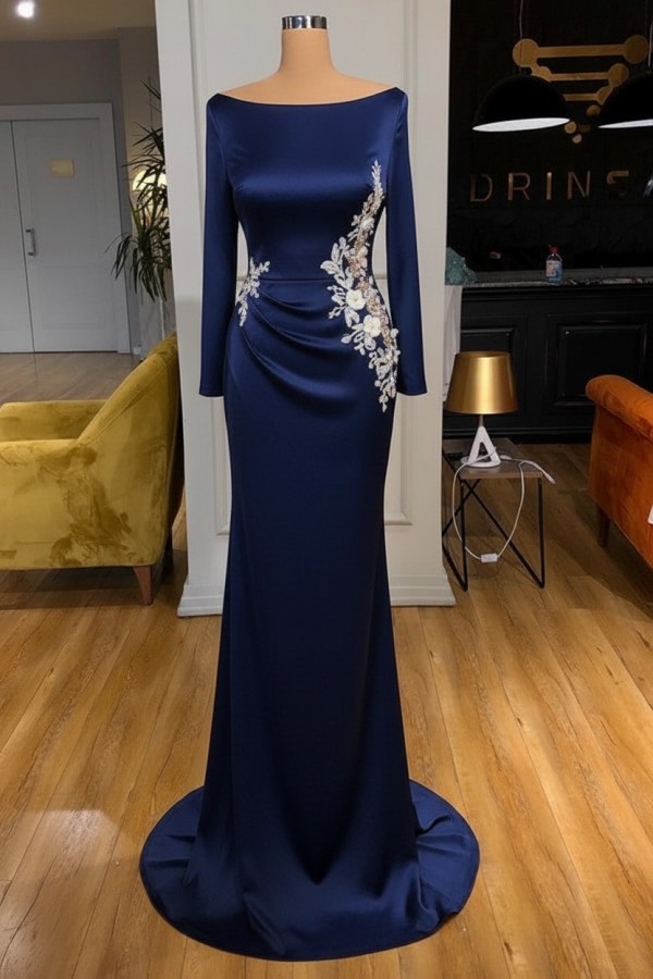 Elegante Abendkleider Lang Weiße Mit Ärmel Ballkleider Glitzer