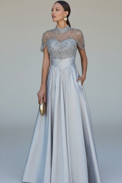 Elegante Abendkleider Lang Dunkel Grün Ballkleider Glitzer Online