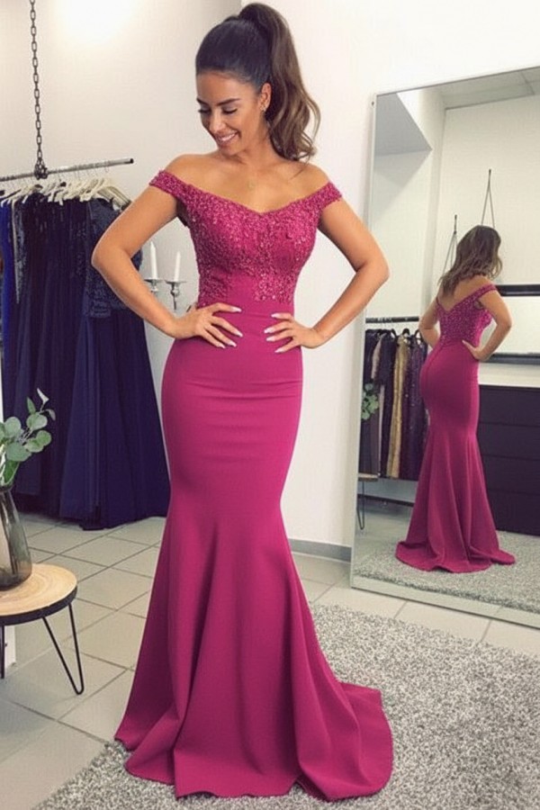 Navy Blau Spitze Abendkleid Abiballkleider | Abendkleider Lang Günstig Meerjungfrau