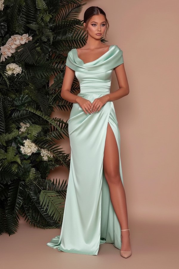Elegante Ballkleider mit Rüsche | Abiballkleider Lila Lang