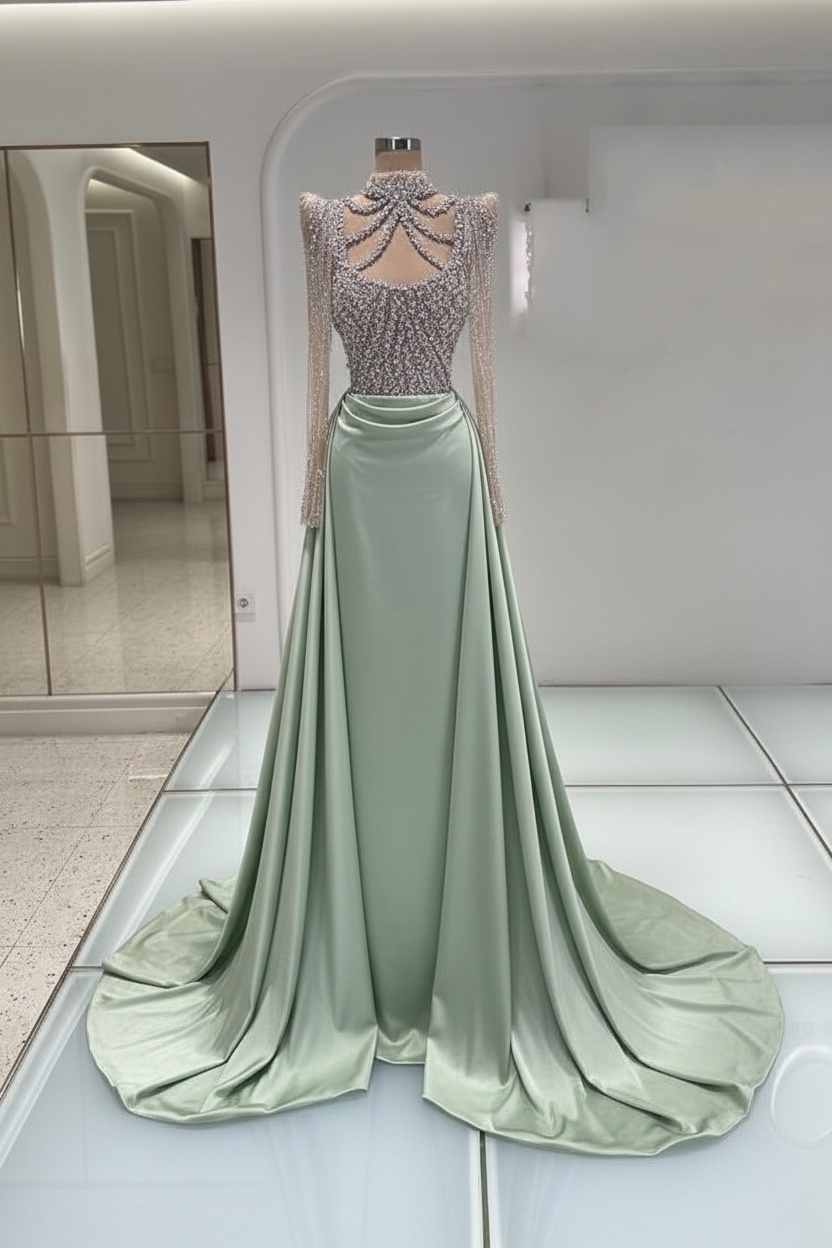 Schwarzes Abendkleid Lang Mit Ärmel Ballkleider Abiballkleider Online