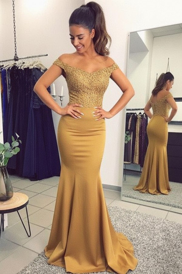 Navy Blau Spitze Abendkleid Abiballkleider | Abendkleider Lang Günstig Meerjungfrau