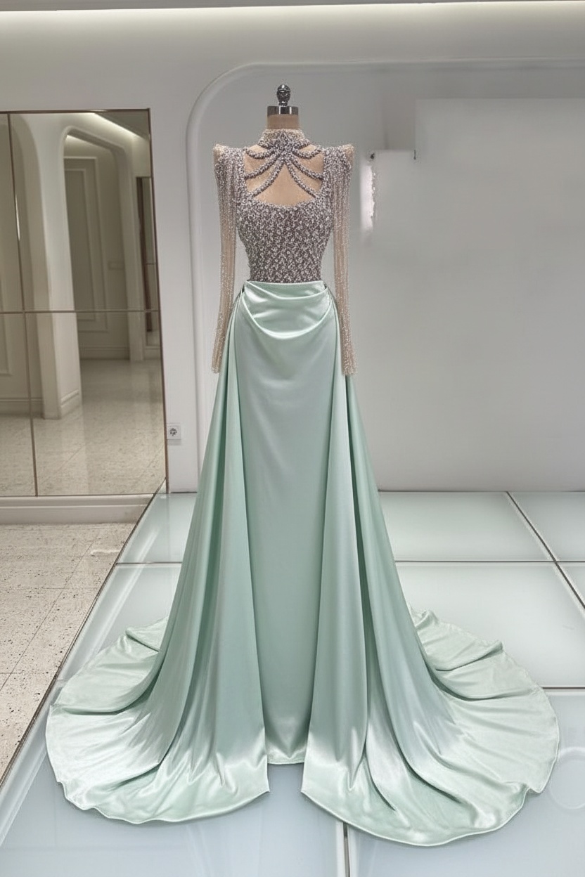 Schwarzes Abendkleid Lang Mit Ärmel Ballkleider Abiballkleider Online