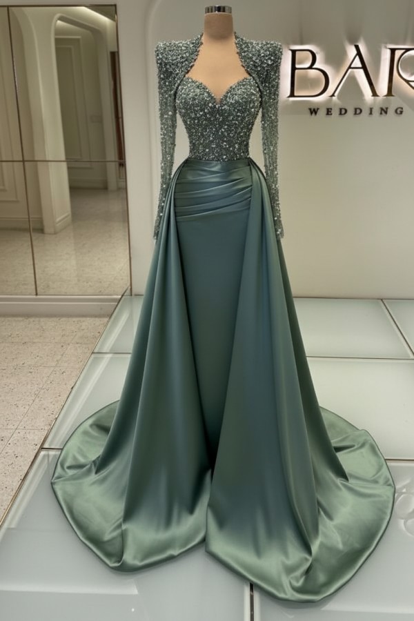 Weiße Abendkleider Mit Ärmel | Abiballkleider Lang Mit Glitzer