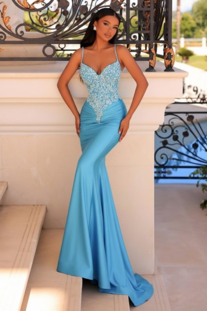 Elegante Abendkleider Grün | Abiballkleider mit Glitzer