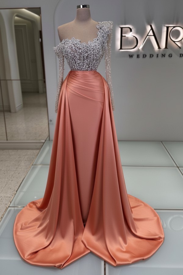 Luxus Abendkleider Lang Glitzer Ballkleider Abiballkleider Mit Ärmel