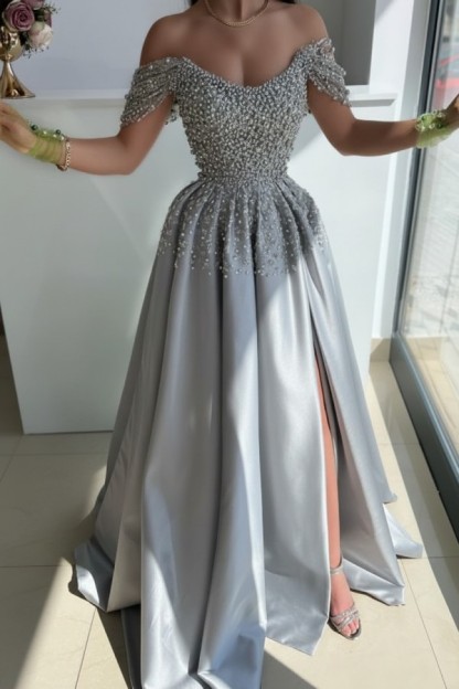 Luxus Abendkleider Lang Grün | Abiballkleider mit Glitzer