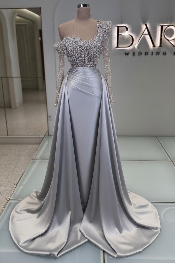 Luxus Abendkleider Lang Glitzer Ballkleider Abiballkleider Mit Ärmel