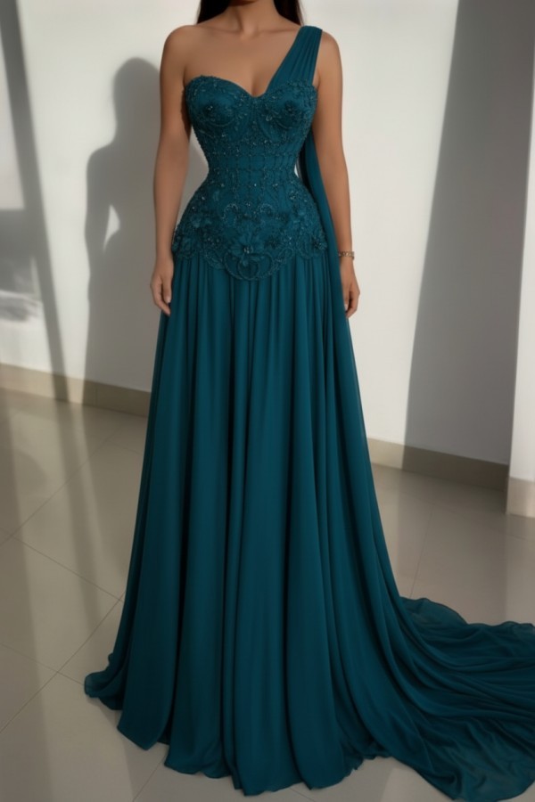 Schöne Abendkleider Lang Rosa Ballkleider mit Spitze