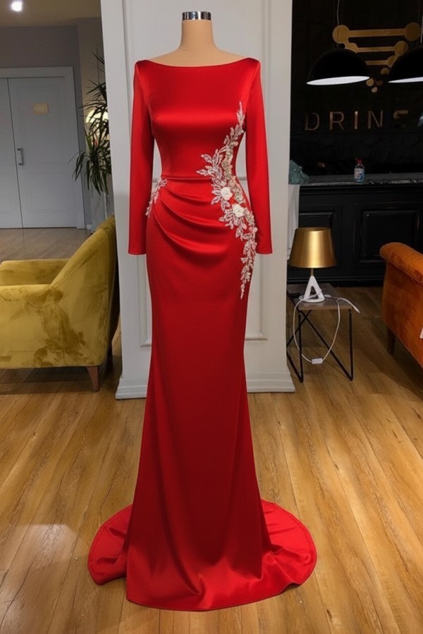 Elegante Abendkleider Lang Weiße Mit Ärmel Ballkleider Glitzer