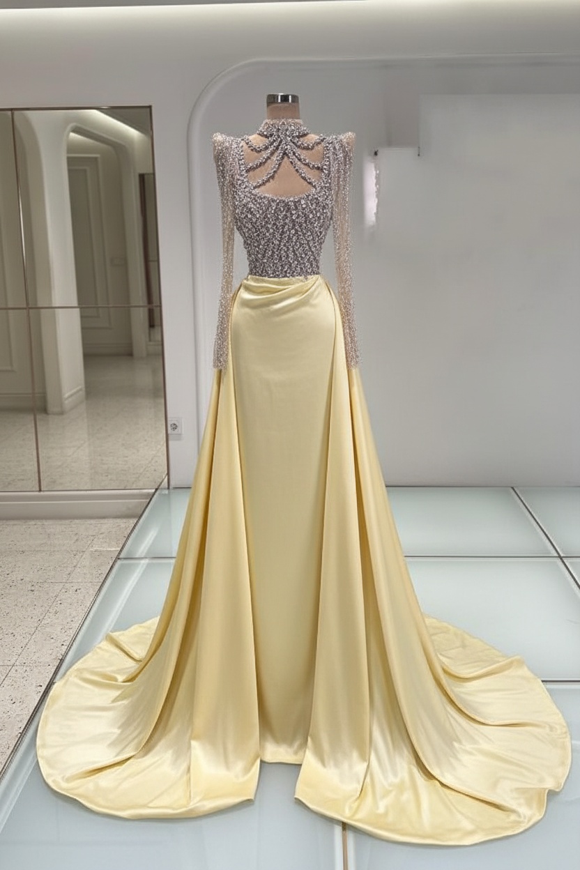 Schwarzes Abendkleid Lang Mit Ärmel Ballkleider Abiballkleider Online