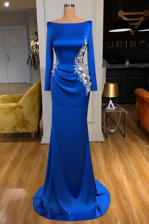 Elegante Abendkleider Lang Weiße Mit Ärmel Ballkleider Glitzer