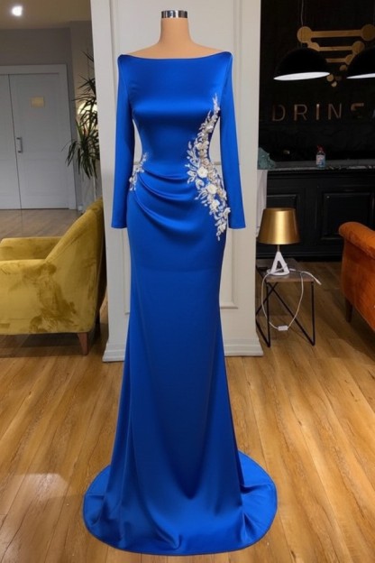 Elegante Abendkleider Lang Weiße Mit Ärmel Ballkleider Glitzer