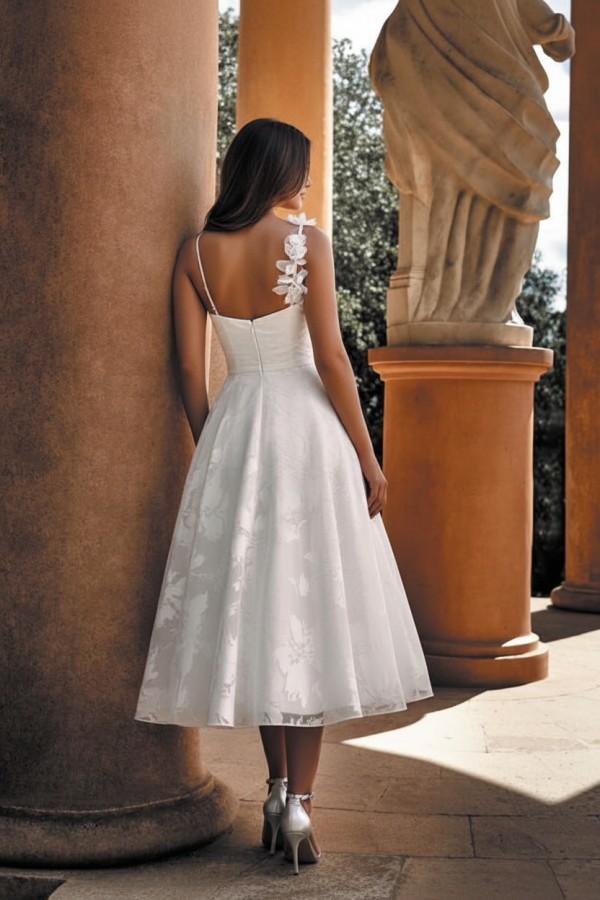 Elegante Hochzeitskleider A Linie Spitze Brautkleider Kurz Online