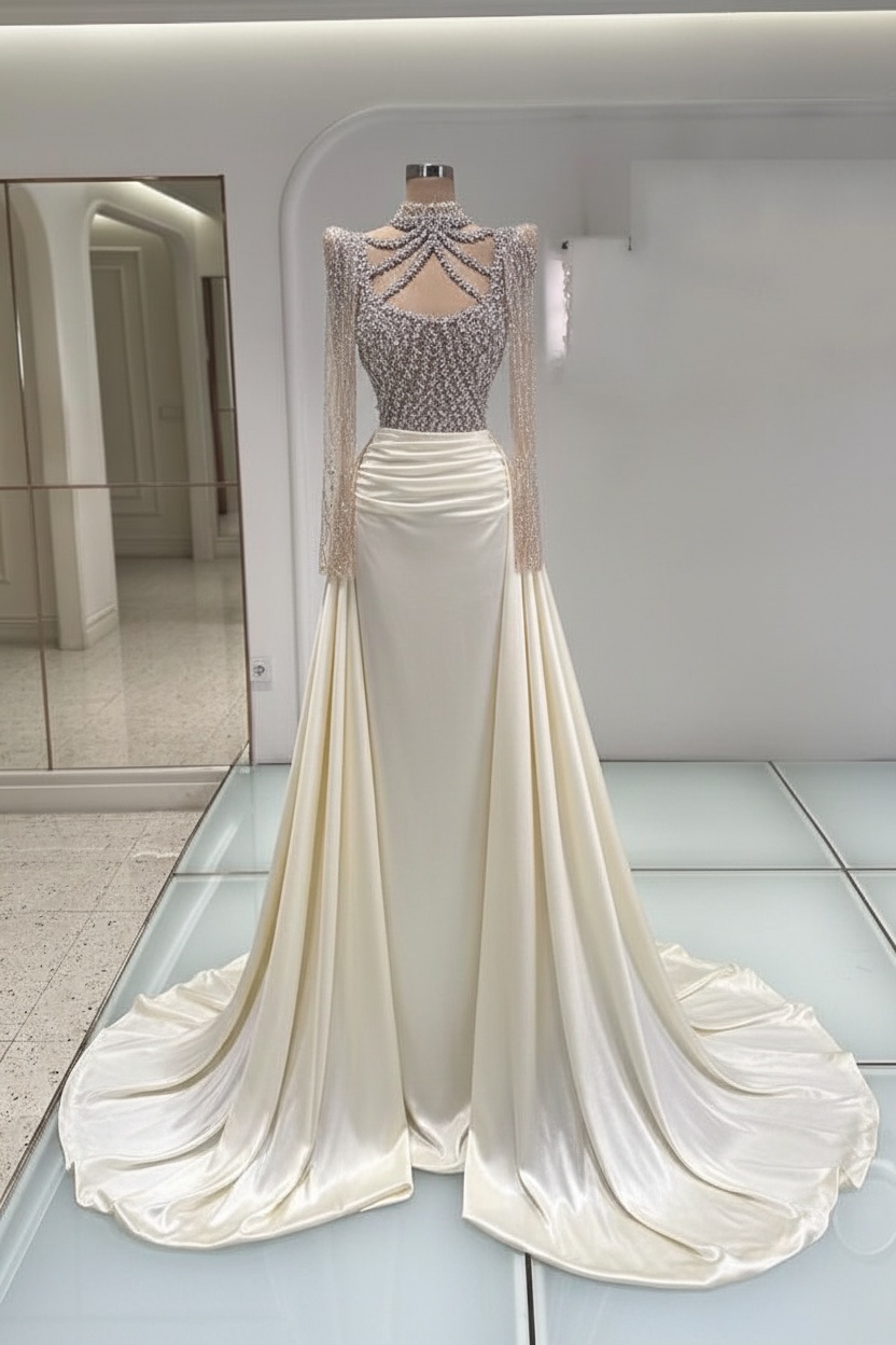 Schwarzes Abendkleid Lang Mit Ärmel Ballkleider Abiballkleider Online