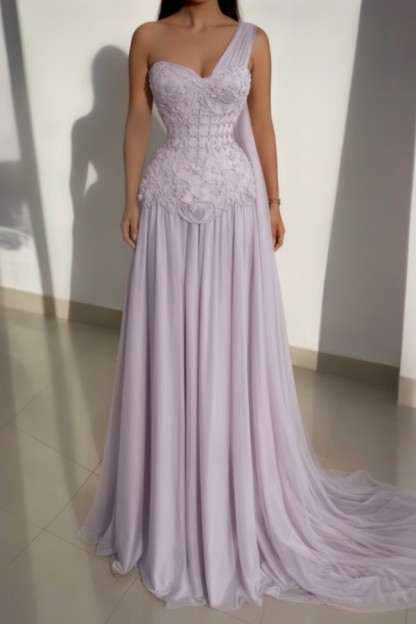 Schöne Abendkleider Lang Rosa Ballkleider mit Spitze