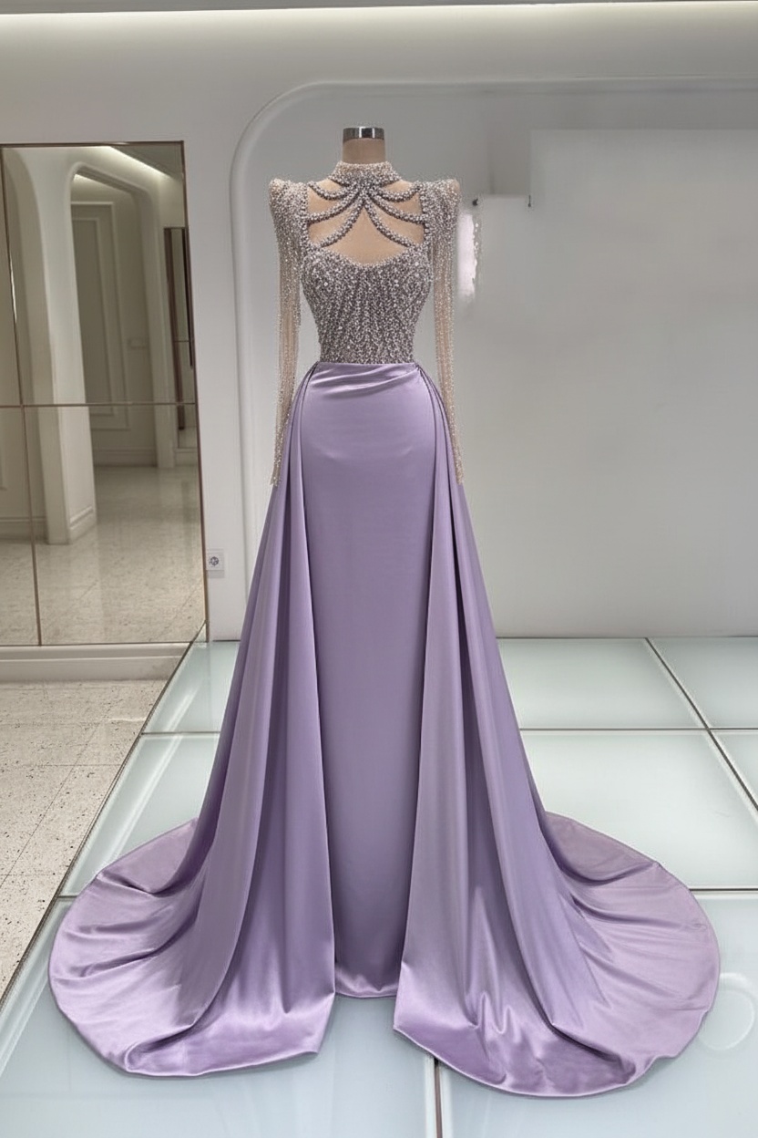 Schwarzes Abendkleid Lang Mit Ärmel Ballkleider Abiballkleider Online