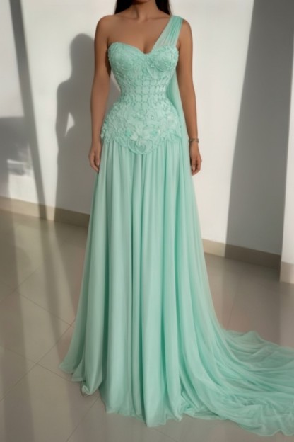 Schöne Abendkleider Lang Rosa Ballkleider mit Spitze