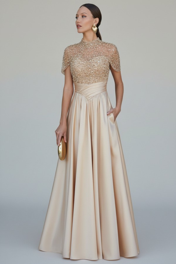 Elegante Abendkleider Lang Dunkel Grün Ballkleider Glitzer Online